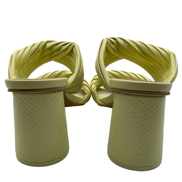 Dolce Vita Womens Shoes Pilton Heeled Sandals Yellow Vegan Leather Size 7.5 - Picture 6 of 12